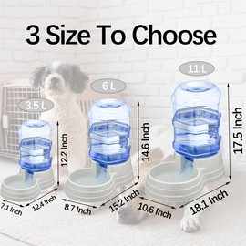 Automatic 6L Large Capacity Dog and Cat Water Dispenser Station,Pet Water Feeder Dispenser,Animal Automatic Gravity Water Drinking Fountain Bottle for Small to Large Dogs and Cats