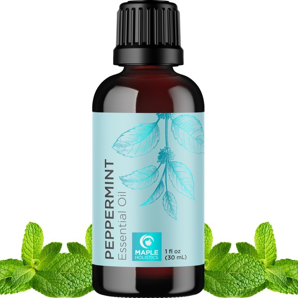 Maple Holistics Peppermint Essential Oil for Diffuser Aromatherapy - 100%