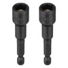 sourcing map 2pcs Magnetic Nut Driver 9mm Hex Drive Socket