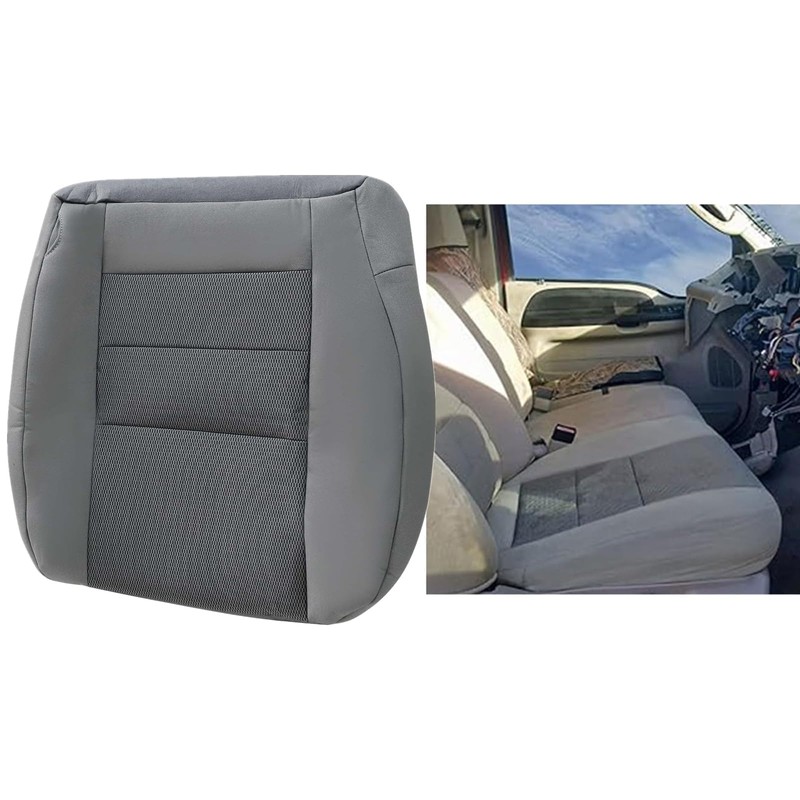 SecosAutoparts Front Driver Side Bottom Replacement Cloth Seat Cover Gray