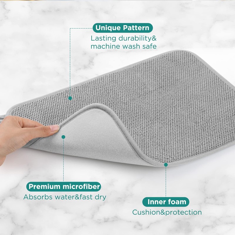 Microfiber Dish Drying Mat – Small Absorbent Dish Drainer Mat,