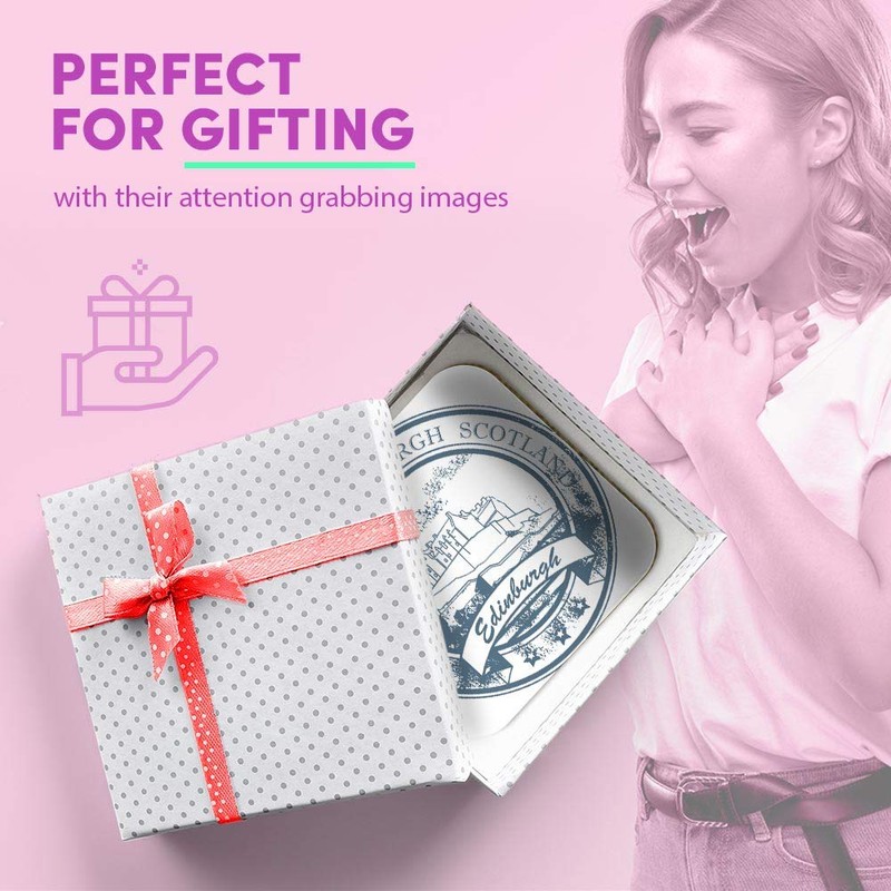 1 x Square MDF Fridge Magnet - Amazing Edinburgh Scotland