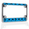 Fastasticdeals Metal Insert Bike License Plate Frame Dolphins Silhouette Ocean