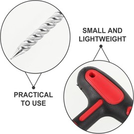 7 PCS Car Quick Tire Repair Tool Set, Vacuum Tire Thread Drill Fork Drill Tire Repair Tape Anti-Slip Dispensing Gloves Accessories, Portable Repair Parts, for Cars, Truck, Motorcycle