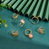 CRAFTYMELODY 6Pc Claw Ring Blank Adjustable Ring Base 3 Style