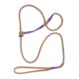 Violet Flower Handy Halter Figure of 8 Training Lead (8mm Country 114cm / 45")