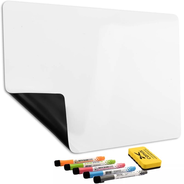 Canvix Magnetic Dry Erase Whiteboard for Refrigerator – Magnetized, Removable,