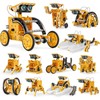 Solar Robot Kit, 12-in-1 Educational STEM Science Experiment Toys, Solar
