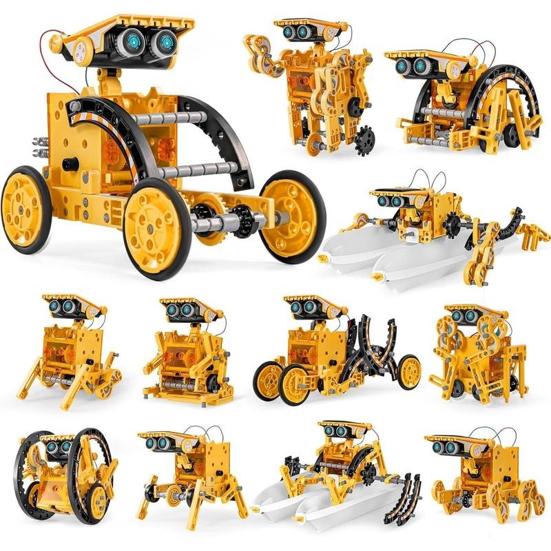 Solar Robot Kit, 12-in-1 Educational STEM Science Experiment Toys, Solar