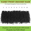 Silike 10packs Yanky Twist Crochet Braids Hair Extensions Natural Black