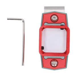 Billiard Chalk Holder Aluminum Alloy Magnetic Snooker Chalk Tip Storage Box with Fixed Clip Red and Blackish Green