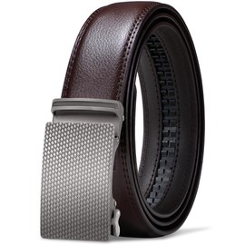 GSG SINCE 1998 Mens Genuine Leather Belts Ratchet Belts 35MM for Dress, Suits, Jeans