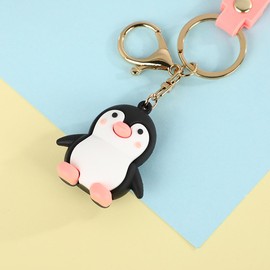 LAYAHAGO Penguin Keychain Pink Penguin Keychains for Women Wallet Purses Bags Car Keys
