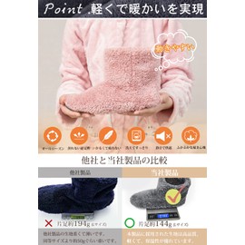 encologi Warm Slippers, Room Shoes, Boa Slippers, Fluffy, Northern Europe, Warm, Cute, For Winter, Protects Against Cold Feets, Washable, Unisex, Anti-Slip, Indoor Shoes, Silent, Heat Retention, blue