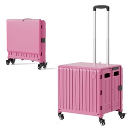 Foldable Utility Cart with Stair Climbing Wheels: Expandable Rolling Utility Cart for Home Organization, Grocery Shopping & Easter Basket Carrier