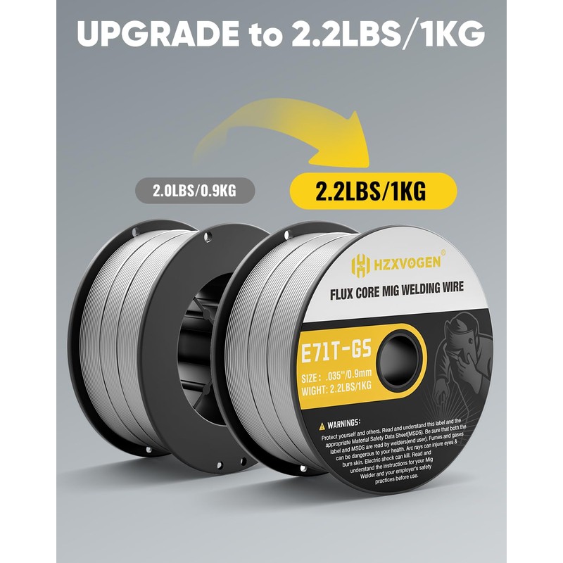 H HZXVOGEN E71T-GS .035''Gasless Flux Core MIG Welding Wire for