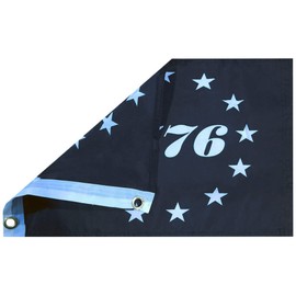 Betsy Ross 1776 Black 12x18 12 Inch x 18 Inch Rough Tex 100D Printed Polyester Flag With Grommets
