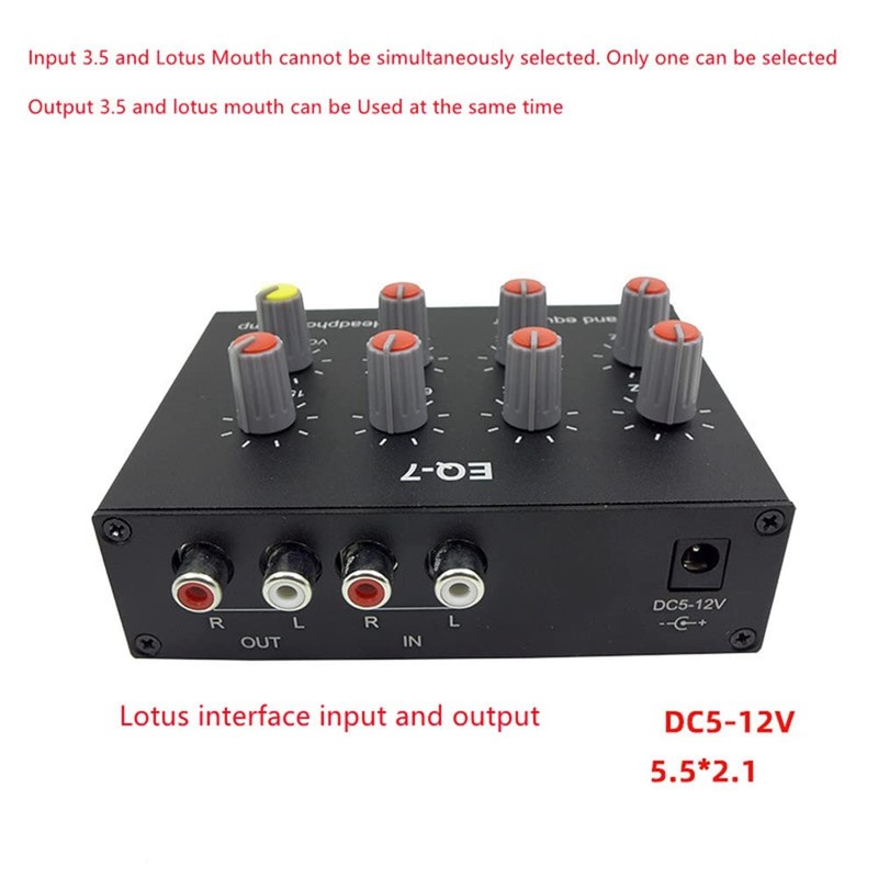 Asyduey 7-Segment Equalizer Tone Treble Bass Adjustment Mobile Computer Game