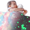 Viviland Kids Throw Blanket Glow in The Dark, Pink Unicorn