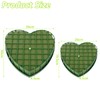 CYEER Pack of 3 Floral Foam Heart with Grid 30