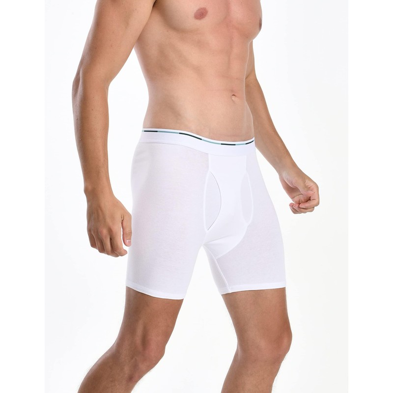 Comfneat Men's 6-Pack Boxer Briefs Soft Breatheable Underwear S-XXL Open