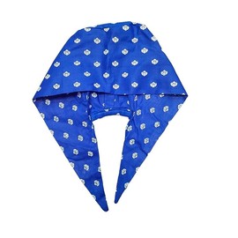 Shikh Patka, Khanda Printed Cotton Adjustable Patka, Bandana, Skull Cap for Bosy (Pack of 1) Blue Medium size