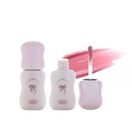 HOJO WOO Lip Gloss, High Gloss, Moisturizing, Long Lasting Lipstick, Cosmetics, Gloss, Lustrous Lipstick, High Color, Long Lasting, Serum, Tint, #2 Natural Powder