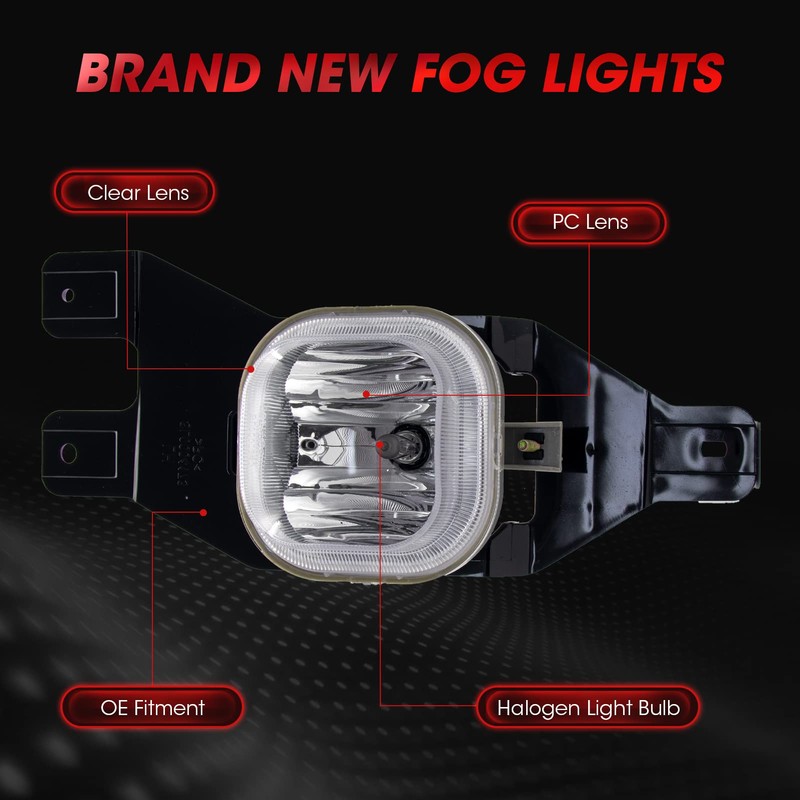 WEZEMLIGHT Fog Light Assembly Replacement For 1999-2004 Ford F250/350/450/550(Super Duty)