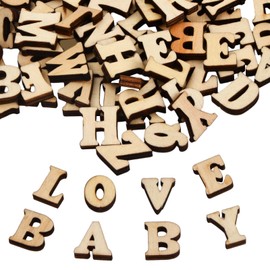 Vesaneae 200 PCS Mini Wooden Letter, Wooden Uppercase Alphabet Set, A to Z for DIY Craft Learning Scrapbooks Sign Ornaments