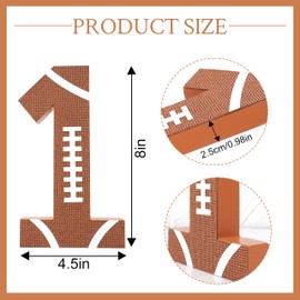 Football 1st Sign Wooden Centerpiece - 1st Year Old Football, Sports Football 1st Birthday Table Decor Sign Decoration, Baby Football Party, 1st Birthday Photo Props, Super Bowl party decorations.