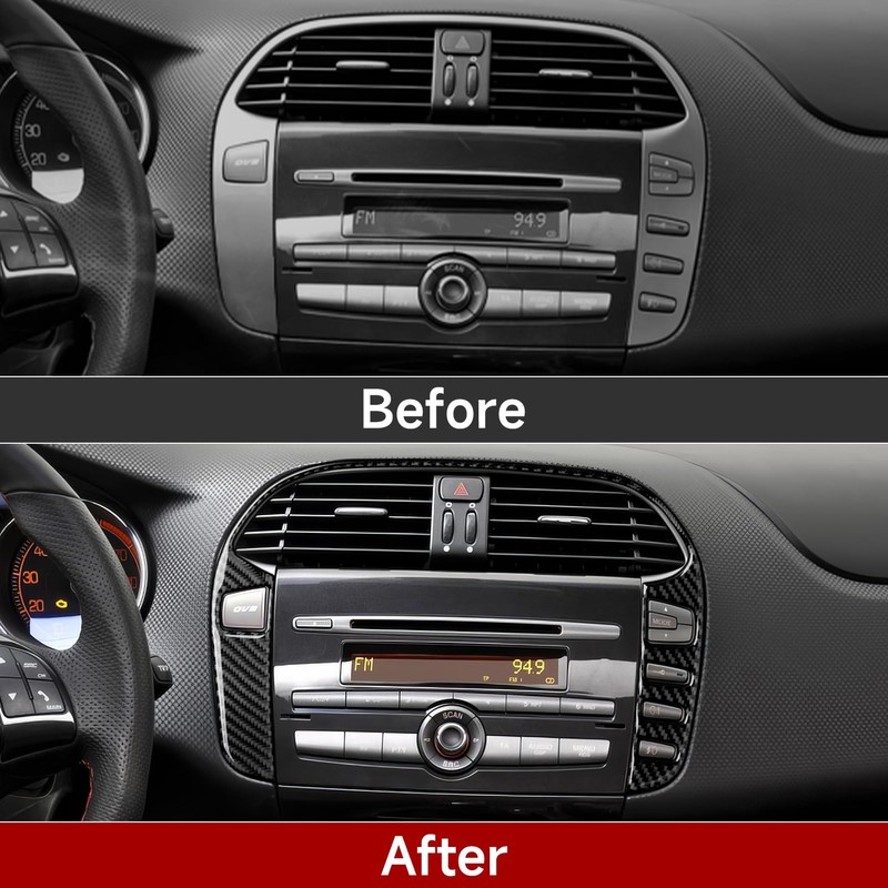 Car Carbon Fibre Air Conditioning Ventilation Panel Decorative Cover Trim