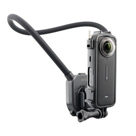 MAXCAM Neck Bracket is Insta360 X4 Compatible with Solid Aluminum Ring Ride-Fishing First Person Perspective Video Log