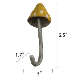 Bohemian Mushroom Wall Hook - Unique Cute Cool Fun Wall Hook Furniture Room Decor for Coat and Towel - Nursery, Kitchen, Bedroom, Bathroom，Coat Hooks (Triangle)