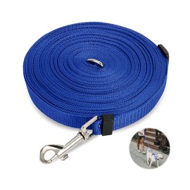 Bieiyhe Recall Lead for Dogs, Waterproof, Cross-Country Lead for Dogs, Training Lead, Robust Dog Lead with D Carabiner, Slip Lines, Dog Training Line, Long Dog Lead for Small Large Dogs, Blue