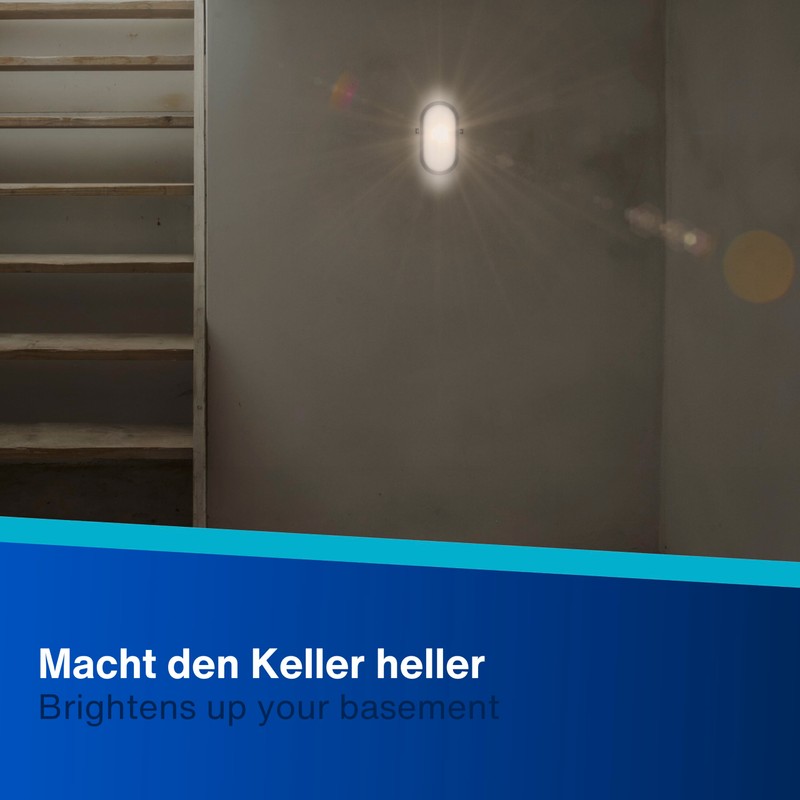 LED Oval Fitting, colour: black