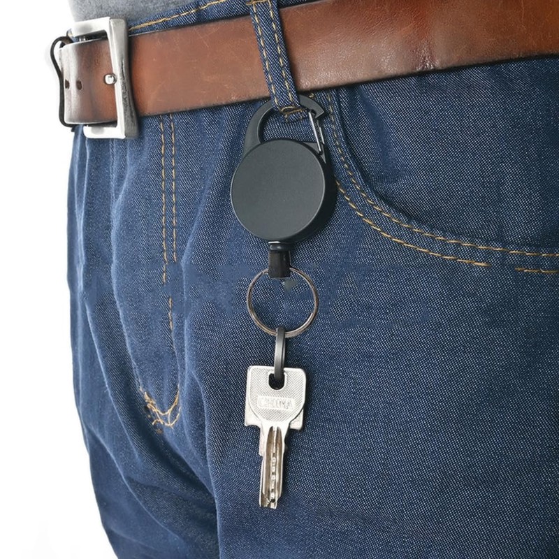 Samcos Key Reel, Strong Reel Keychain, Wire, Reel Key Holder,