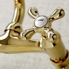 Kingston Brass KS213PB Victorian Two Handle Wall Mount Kitchen Faucet,