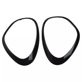 Unbranded Pair Headlight Trim Ring Bezel Glossy Black For MINI Cooper R60 2011-2016 LH +RH