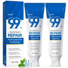 9.9% Hydroxyapatite Toothpaste 2 Pack, Hydroxyapatite Toothpaste Protects Enamel and Strengthens Teeth, Cleans and Freshens Breath