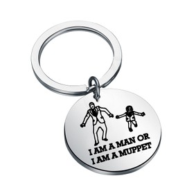 Mup-pett Show Inspired Keychain Movie Fans Gift The Frog Lover Jewelry (I AM A MAN ca)
