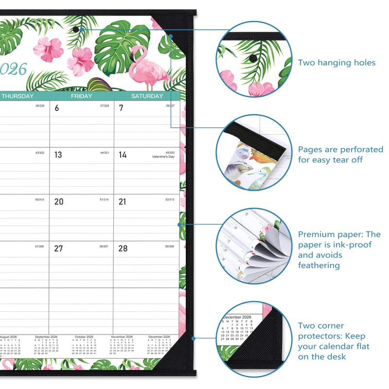 2026 Desk Calendar - Large Desk Calendar 22" x 17"