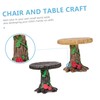 Kisangel Sets Scratch-Resistant Fairy Garden Table Chair Artistic Resin Sculpture