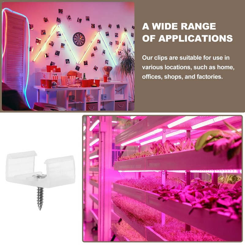 MECCANIXITY LED Neon Mounting Clips Holder, Mounting Bracket Support Fixing