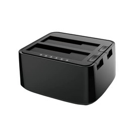 KURO-DACHI/CLONE/CRU3 SSD/HDD Stand, Supports 2.5 and 3.5 Types, Full Copy SSD and HDD with Error Skip/Clone Function, Supports Up to 16 TB