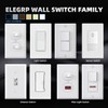 ELEGRP Matte White Single Pole Decors Light Switch with Plate