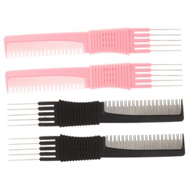 PACKOVE 4pcs Teasing Brush Fine Hair Styling Combs for Women Massage Comb Shape for Easy Detangling and Volume Boosting Barber Accessories for Professional Hairstyles