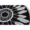 styleBREAKER round beach towel with dreamcatcher and feather print, fringing,