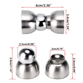 IGNPION Set of Door Holder Mini Magnetic Door Stoppers Wall Mount Metal Door Stop