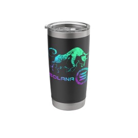 Solana crypto BULLRUN HODL SOL Coin Blockchain Millionaire Stainless Steel Insulated Tumbler