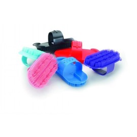 large plastic curry comb - pink